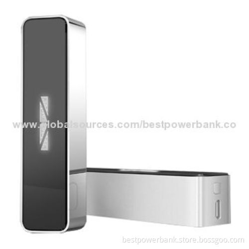 Good Battery Aluminum Alloy 2,600mAh Power Banks with USB 5V-600mA Output Voltage/Current